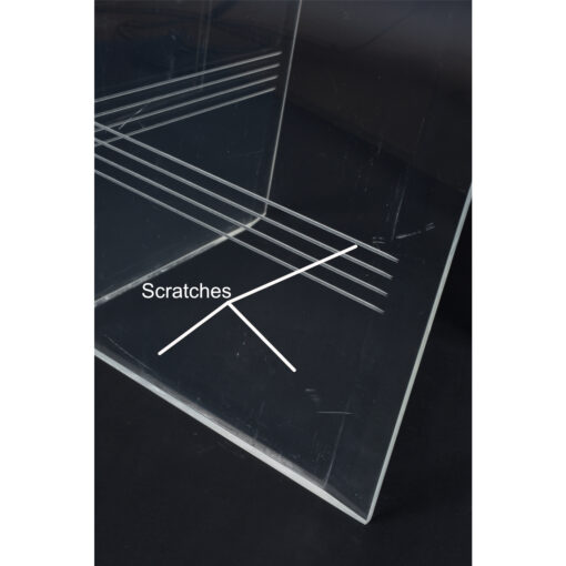 Etched Stripes Lucite Table Bases