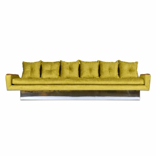 Pearsall Style Gondola Sofa Couch on Mirrored Base