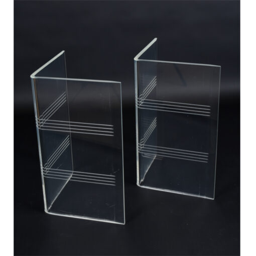 Etched Stripes Lucite Table Bases