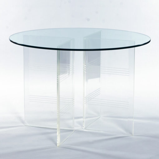 Round lucite dining table