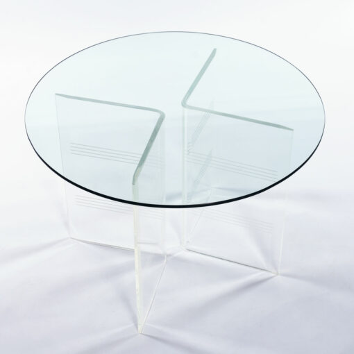 Lucite acrylic pedestal table bases