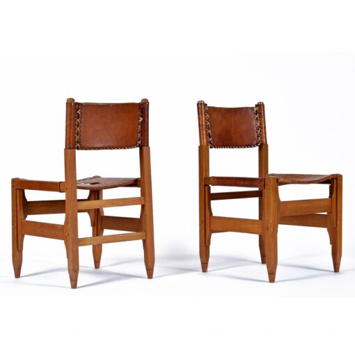 Biermann Werner for Arte Sano Colombian Leather Hunting Chairs
