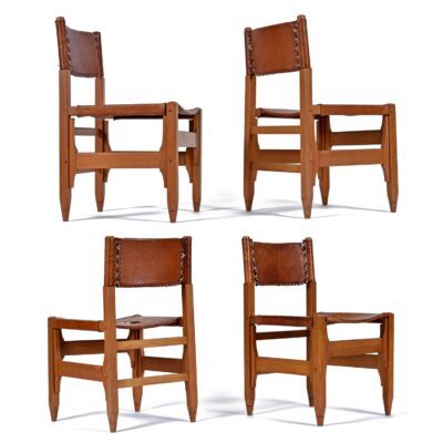 Biermann Werner for Arte Sano Colombian Leather Hunting Chairs