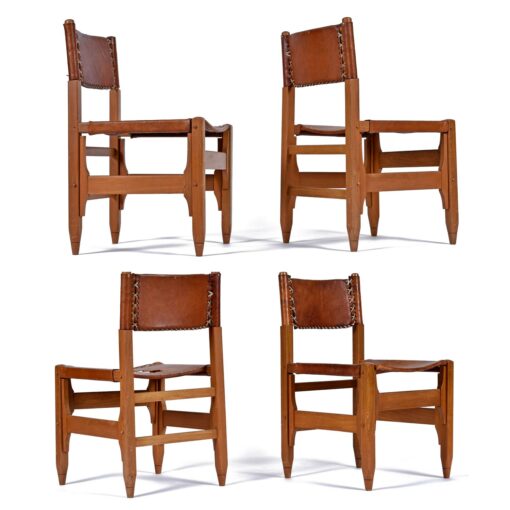 Biermann Werner for Arte Sano Colombian Leather Hunting Chairs