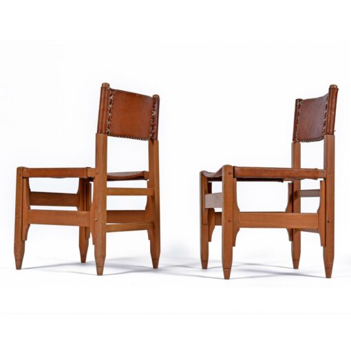 Biermann Werner for Arte Sano Colombian Leather Hunting Chairs