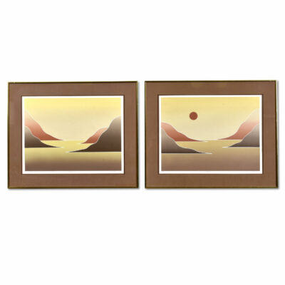 Nineteen-Laties Dean Hayes Landscape silkscreen prints