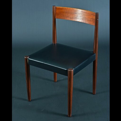 Danish teak dining chairs designed by Poul Volther for Frem Rojle.