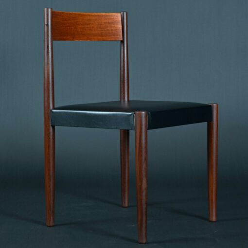 Danish teak dining chairs designed by Poul Volther for Frem Rojle.