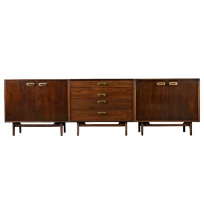 Jens Risom Modular 3 piece credenza mid century modern