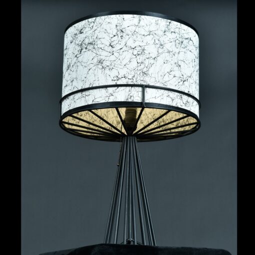 Tony Paul with atomic age wrought iron wire frame