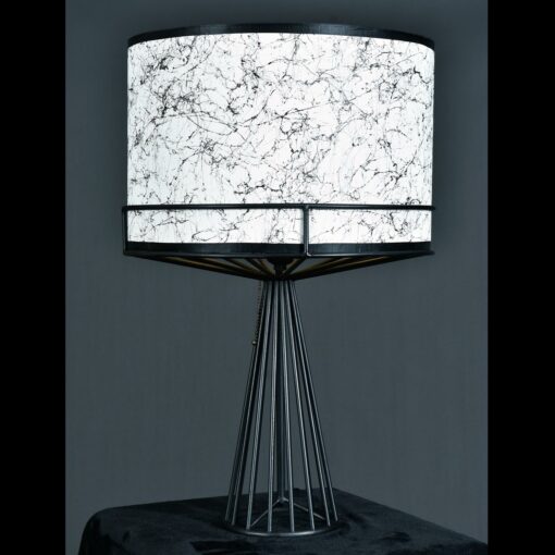 Tony Paul with atomic age wrought iron wire frame