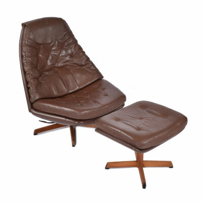 Madsen Schubel Danish leather recliner