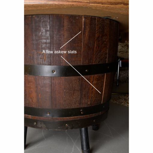 Brothers Whiskey barrel dining table