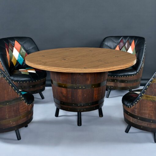 Brothers Furniture Vintage Whiskey Barrel Chairs