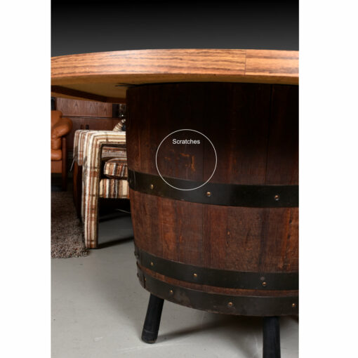 Brothers Whiskey barrel poker table