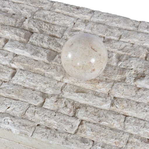 Tesselated Stone Orb Mactan Coral Credenza Buffet