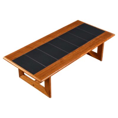 Interform Collection Teak and Slate Danish Coffee table