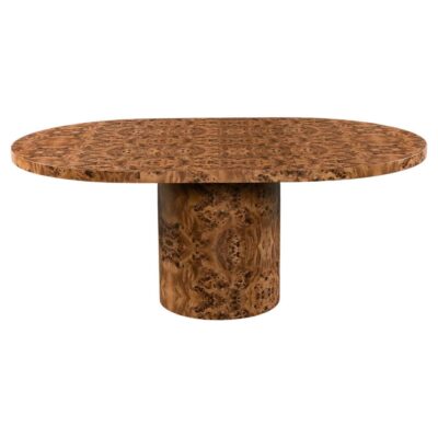 Round to Oval Extending Pedestal Table