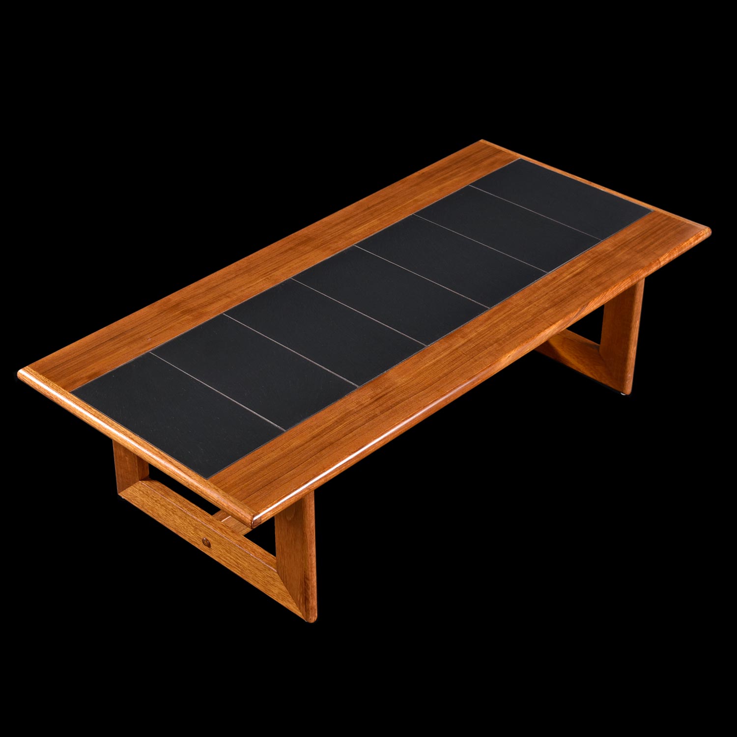 Interform Collection Danish Teak Slate Top Tile Coffee Table