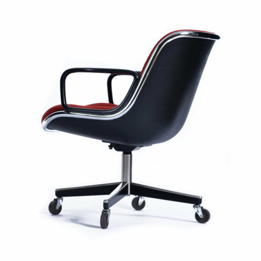 Mid-Century Modern Charles Pollock for Knoll red office chair
