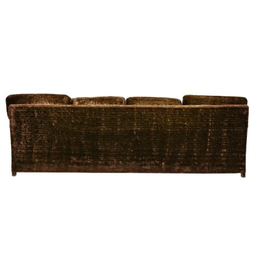 Vintage 1970s Luxurious Brown Velvet Sofa