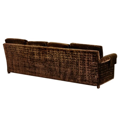 Vintage 1970s Luxurious Brown Velvet Sofa