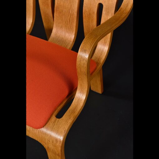 Peter Danko for Thonet bent plywood oak armchairs model 1978