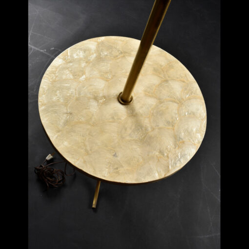 Floor lamp with capiz shell table top