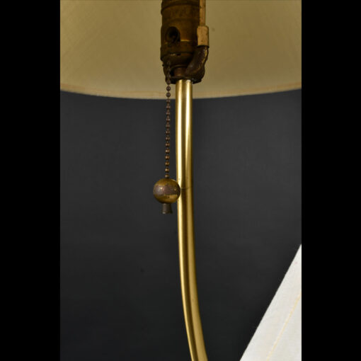 Ball shaped switch on mid century modern floor lamp