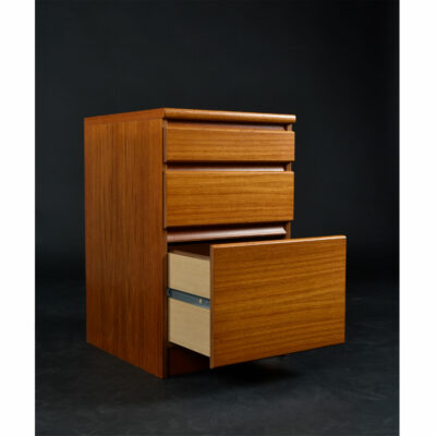 Danish Modern Teak Filing Cabinet Printer Stand
