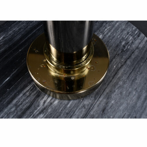 Brass collar on marble lamp