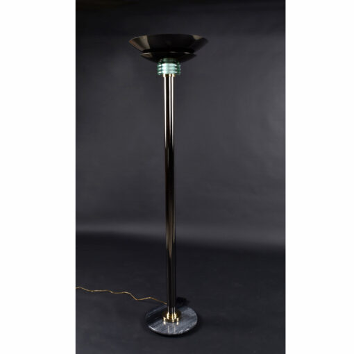 Casablanca black mirrored floor lamp