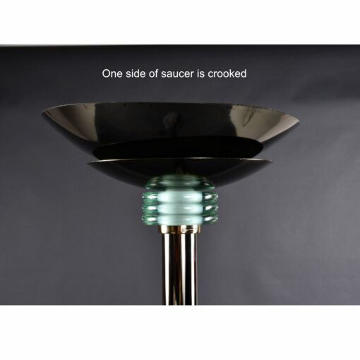 damaged saucer on lamp