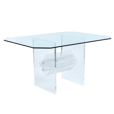 diamond center prism lucite table