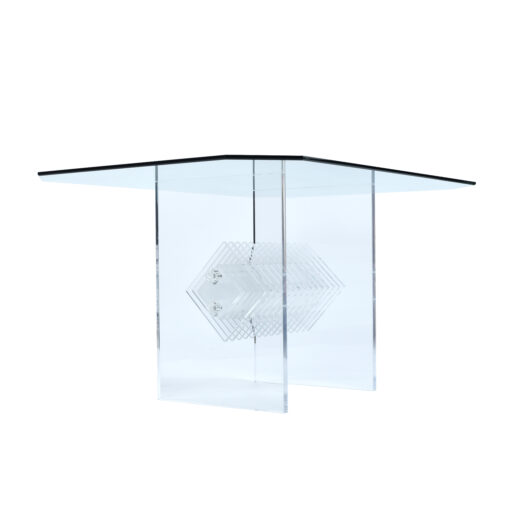 diamond prism lucite dining table