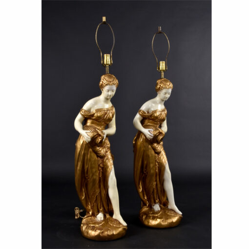 Florence Art 1968 Chalkware Lamps