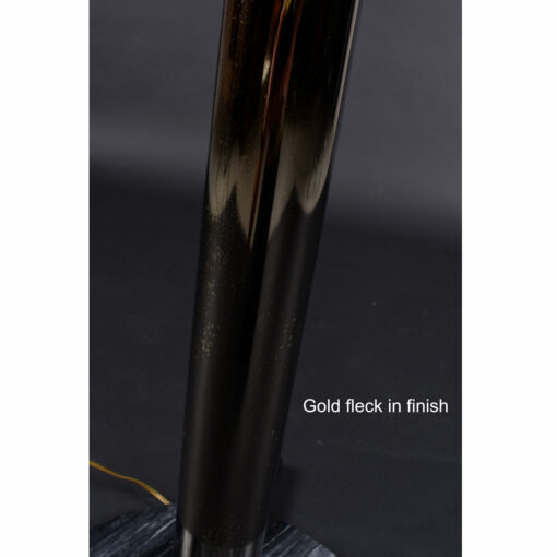 Gold specs in black miror finish Casablanca lamp