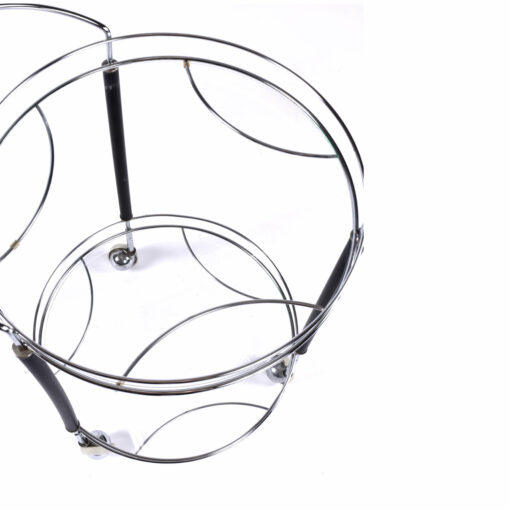 Round vintage bar cart