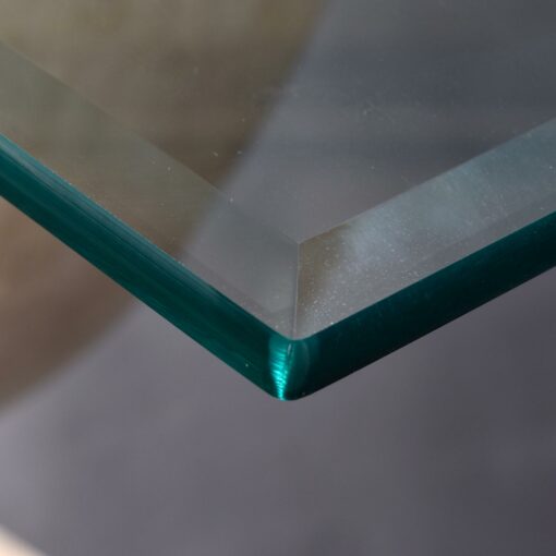 Beveled glass with green edge