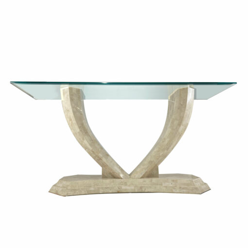 Tessellated stone sofa table