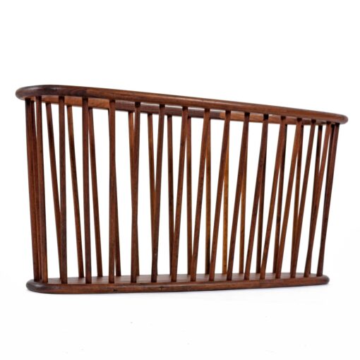 Arthur Umanoff walnut spindle magazine rack