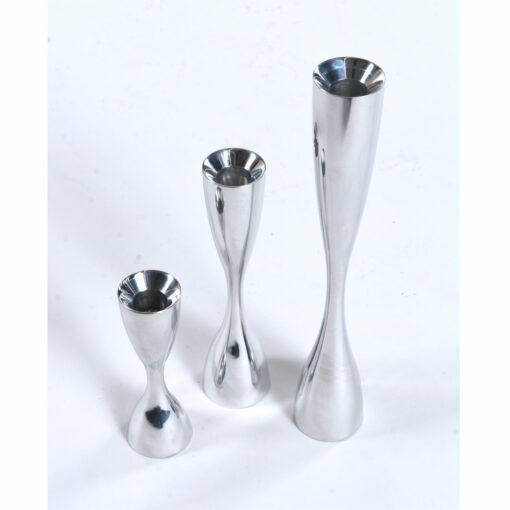 chrome candlestick holders nambe