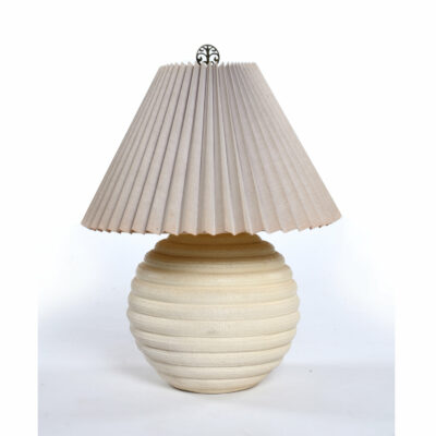 cream plaster rippled 1980s lamp