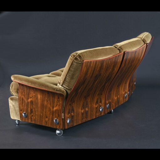 Modern sofa with rosewood panel shell