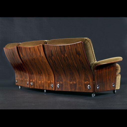 Back view G-Plan 1970s rosewood sofa