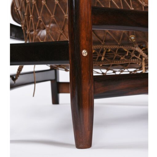 leather Jean Gillon chair ottoman