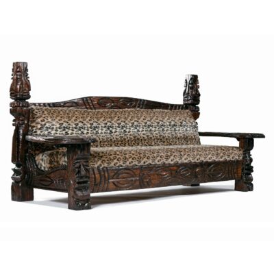 leopard fur witco tiki couch