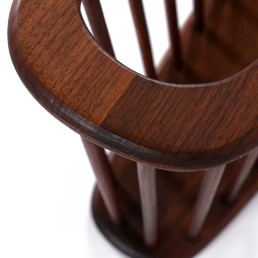 mcm walnut magazine rack
