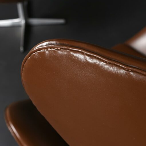 Brown leather Fritz Hansen chair