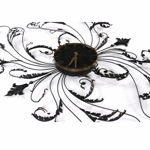 black tole vintage wall clock candelabra
